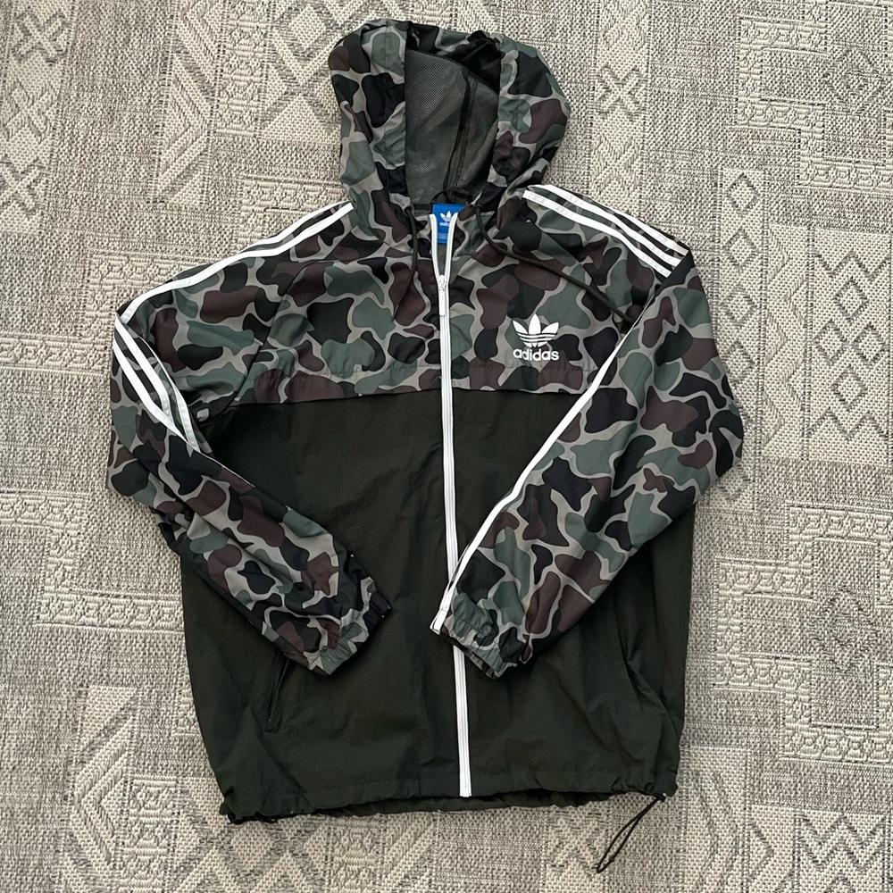Adidas Windbreaker Zip Up - Size XL